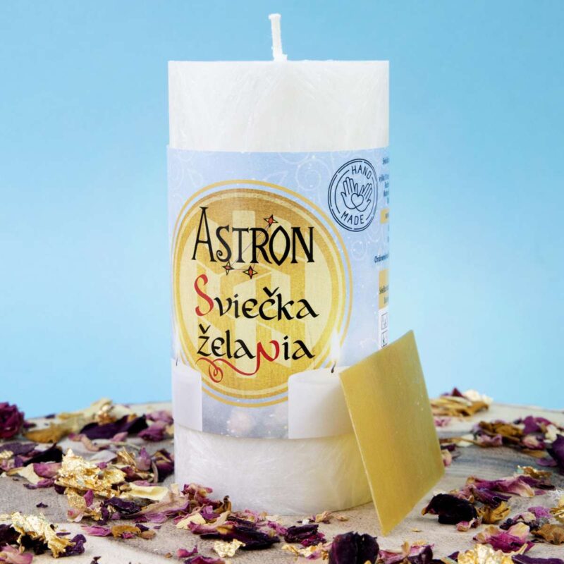 Sviečka želania Astron biela